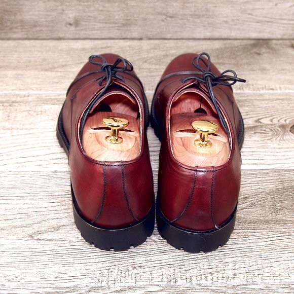 * NIB * $695 Nordstrom ZELLI Italia 9.5 M Italian Derby Burgundy * add $15 Trees main image 6